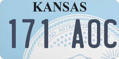 KS license plate 171AOC