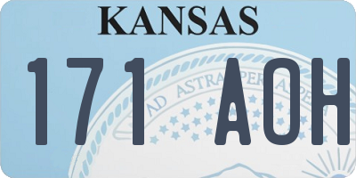 KS license plate 171AOH