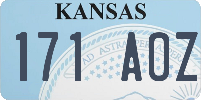 KS license plate 171AOZ