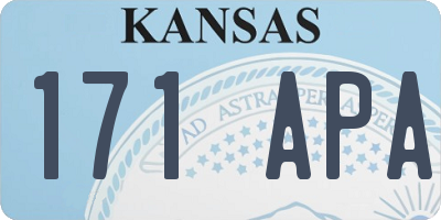 KS license plate 171APA
