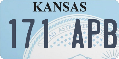 KS license plate 171APB