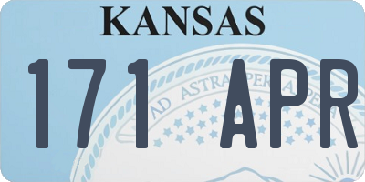 KS license plate 171APR
