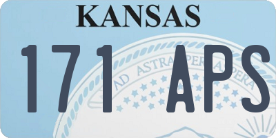 KS license plate 171APS