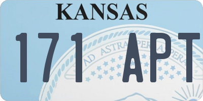 KS license plate 171APT