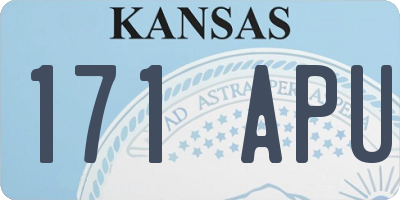 KS license plate 171APU