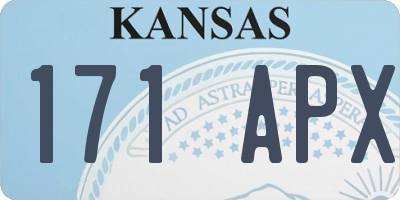 KS license plate 171APX