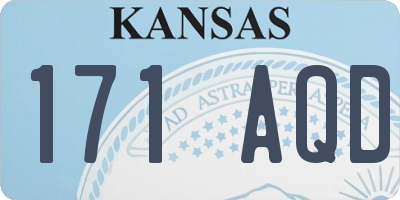 KS license plate 171AQD