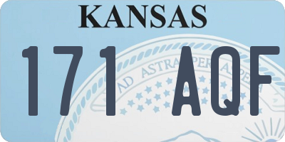 KS license plate 171AQF