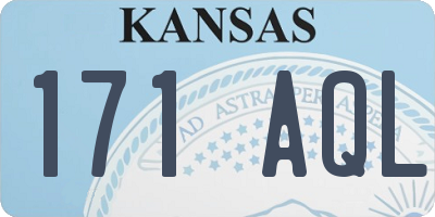 KS license plate 171AQL