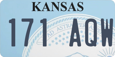 KS license plate 171AQW