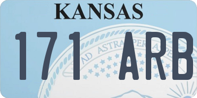 KS license plate 171ARB