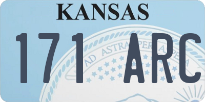 KS license plate 171ARC