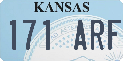 KS license plate 171ARF