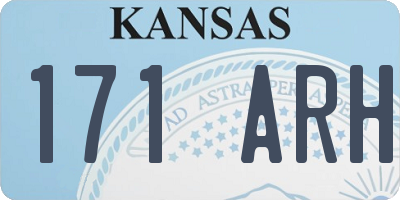 KS license plate 171ARH