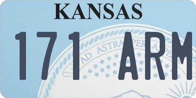 KS license plate 171ARM