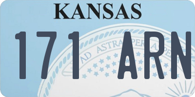 KS license plate 171ARN