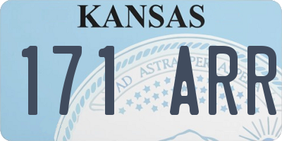 KS license plate 171ARR
