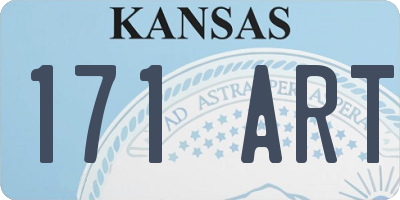 KS license plate 171ART