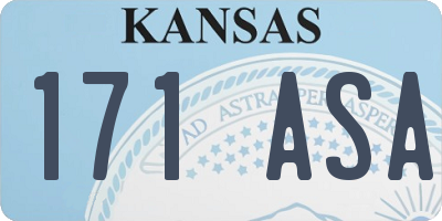 KS license plate 171ASA