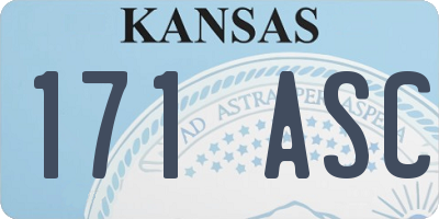 KS license plate 171ASC