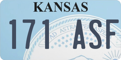 KS license plate 171ASF