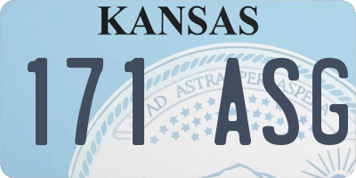 KS license plate 171ASG