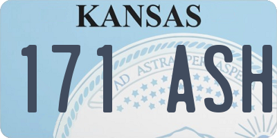 KS license plate 171ASH