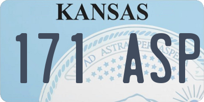 KS license plate 171ASP