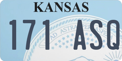 KS license plate 171ASQ