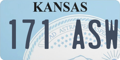 KS license plate 171ASW