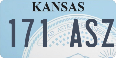 KS license plate 171ASZ