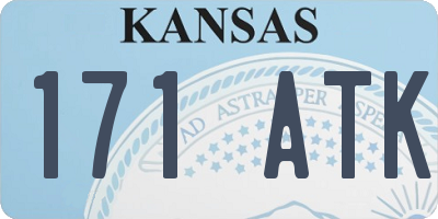 KS license plate 171ATK