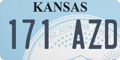 KS license plate 171AZD