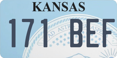 KS license plate 171BEF