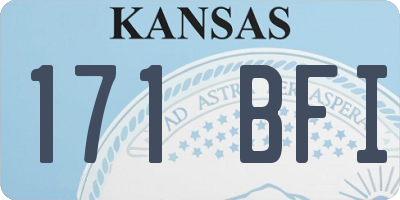KS license plate 171BFI