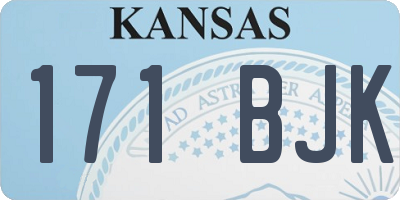 KS license plate 171BJK