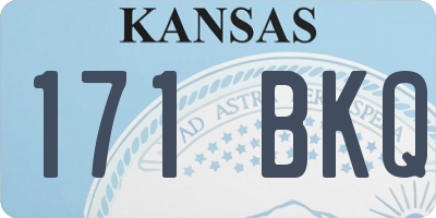 KS license plate 171BKQ