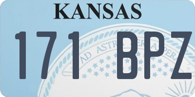 KS license plate 171BPZ