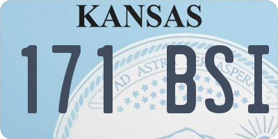 KS license plate 171BSI