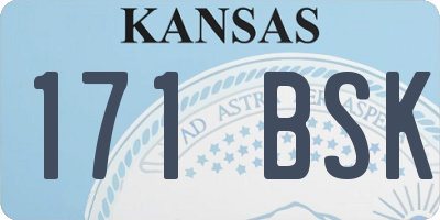 KS license plate 171BSK