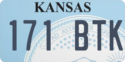 KS license plate 171BTK