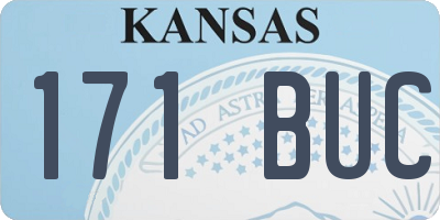 KS license plate 171BUC