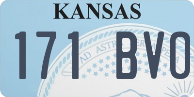 KS license plate 171BVO