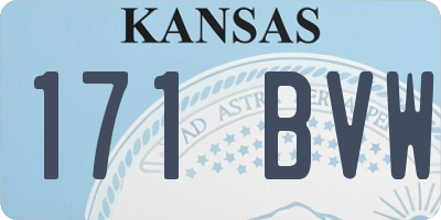 KS license plate 171BVW