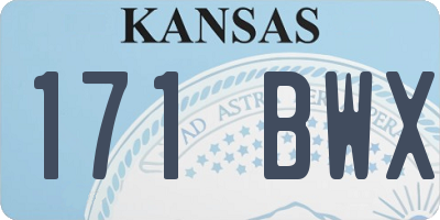 KS license plate 171BWX