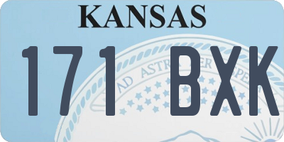 KS license plate 171BXK