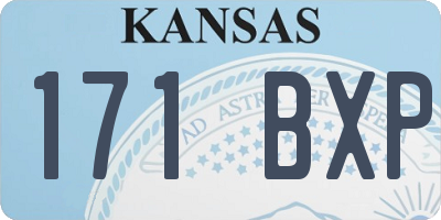 KS license plate 171BXP
