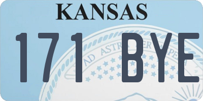 KS license plate 171BYE