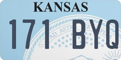 KS license plate 171BYQ