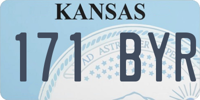 KS license plate 171BYR